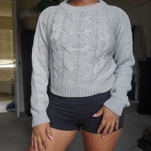 Opia cropped Blue/ grey Sweater